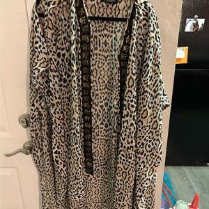 Leopard Print Kimono Cardigan